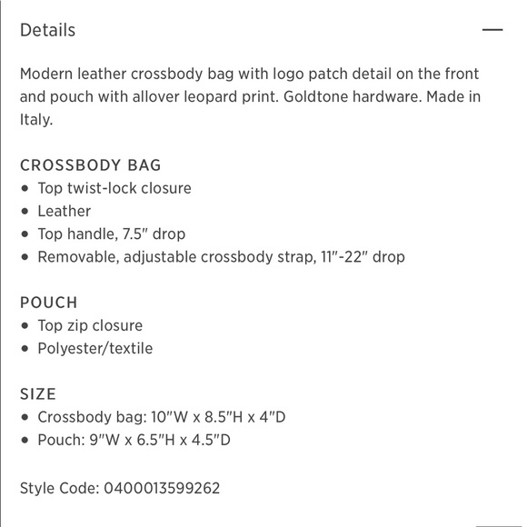 New!! Roberto Cavalli cross body bag with leopard pouch💕 - Picture 5 of 8